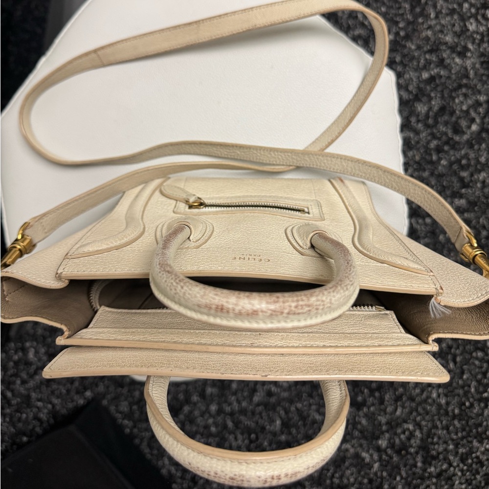 CELINE | Goatskin Nano Luggage White *read description* - Picture 6 of 11